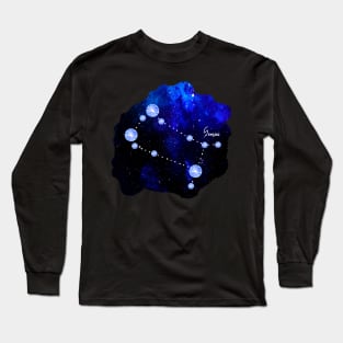 Star Signs and Birth Stones - Gemini Constellation in Sapphire Long Sleeve T-Shirt